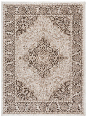 Safavieh Lunara Traditional Hallway Runner Polyester Jute Blend Low Pile Neutral Beige Rug 5'-3" x 7'-6" LUA326T-5