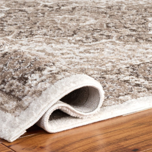 Safavieh Lunara Traditional Hallway Runner Polyester Jute Blend Low Pile Neutral Beige Rug 5'-3" x 7'-6" LUA326T-5