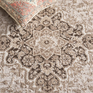 Safavieh Lunara Traditional Hallway Runner Polyester Jute Blend Low Pile Neutral Beige Rug 5'-3" x 7'-6" LUA326T-5