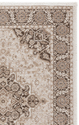 Safavieh Lunara Traditional Hallway Runner Polyester Jute Blend Low Pile Neutral Beige Rug 5'-3" x 7'-6" LUA326T-5