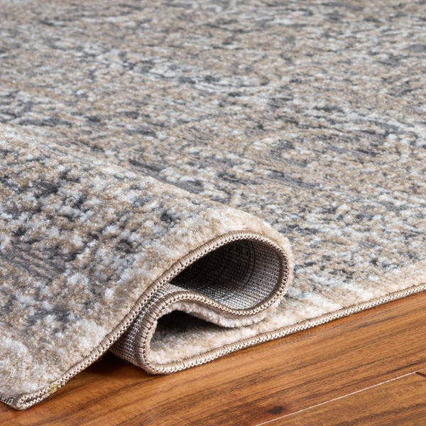 Safavieh Lunara Power-Loomed Traditional Runner Rug in Neutral Polyester Jute Blend for Hallways 5'-3" x 7'-6" LUA328F-5