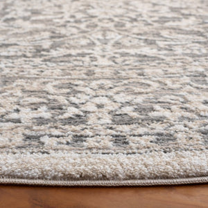 Safavieh Lunara Power-Loomed Traditional Runner Rug in Neutral Polyester Jute Blend for Hallways 6'-7" x 6'-7" - Round LUA328F-7R