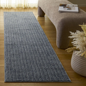 Safavieh Lunara Solid Blue Power Loomed Runner Rug for Hallways Entryways and Narrow Spaces 2'-2" x 8'-0" LUA330M-28