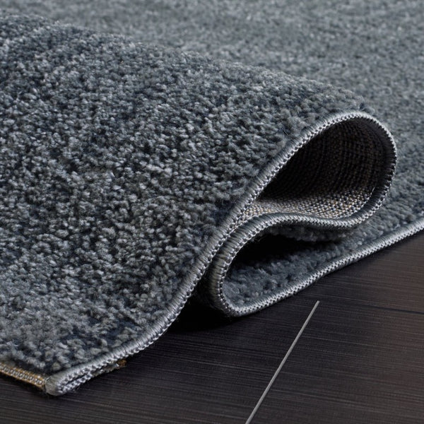 Safavieh Lunara Solid Blue Power Loomed Runner Rug for Hallways Entryways and Narrow Spaces 5'-3" x 7'-6" LUA330M-5
