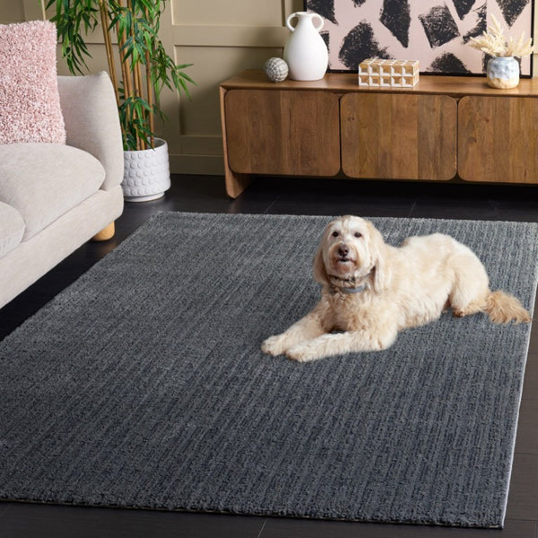 Safavieh Lunara Solid Blue Power Loomed Runner Rug for Hallways Entryways and Narrow Spaces 5'-3" x 7'-6" LUA330M-5