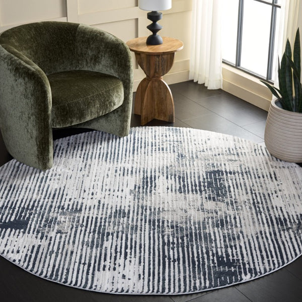 Safavieh Lunara Solid Blue Power Loomed Runner Rug for Hallways Entryways and Narrow Spaces 6'-7" x 6'-7" - Round LUA330M-7R
