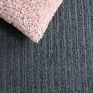 Safavieh Lunara Solid Blue Power Loomed Runner Rug for Hallways Entryways and Narrow Spaces 8'-0" x 10'-0" LUA330M-8
