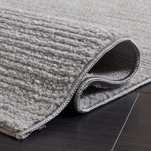 Safavieh Lunara Two-Tone Grey Runner Rug Low Pile Polyester Jute Blend for Modern Hallways 5'-3" x 7'-6" LUA332F-5