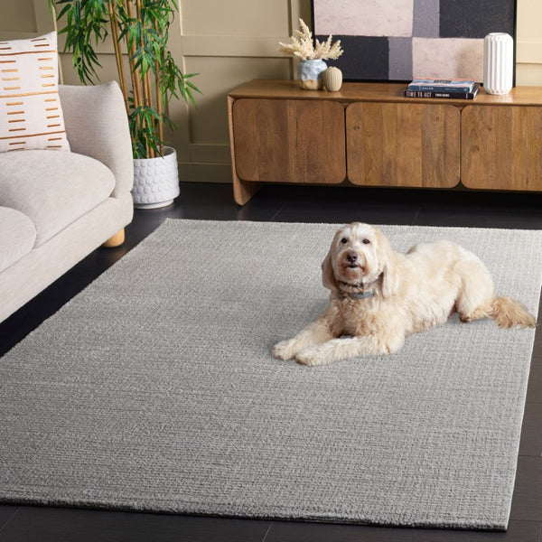 Safavieh Lunara Two-Tone Grey Runner Rug Low Pile Polyester Jute Blend for Modern Hallways 5'-3" x 7'-6" LUA332F-5