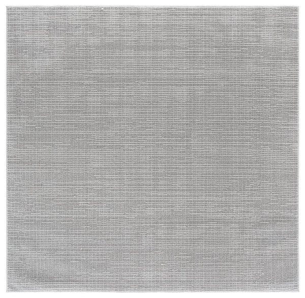 Safavieh Lunara Two-Tone Grey Runner Rug Low Pile Polyester Jute Blend for Modern Hallways 6'-7" x 6'-7" - SQ LUA332F-7SQ