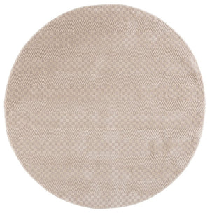 Safavieh Lunara Power Loomed Solid Neutral Runner Rug for Hallways and Minimalist Interiors Beige 6'-7" x 6'-7" (Round) LUA334B-7R