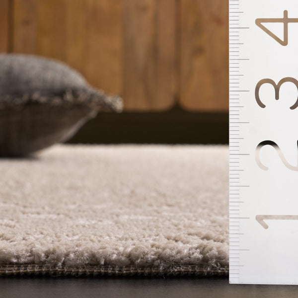 Safavieh Lunara Power Loomed Solid Neutral Runner Rug for Hallways and Minimalist Interiors Beige 6'-7" x 6'-7" (Square) LUA334B-7SQ