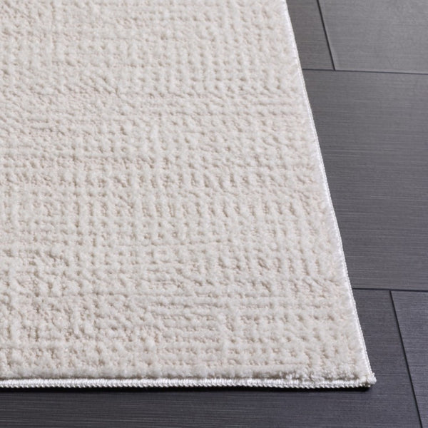 Safavieh Lunara Solid Ivory Hallway Runner Low Pile Polyester Jute Blend Turkey Woven Rug Off White 5'-3" x 7'-6" LUA336A-5