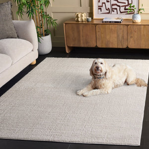 Safavieh Lunara Solid Ivory Hallway Runner Low Pile Polyester Jute Blend Turkey Woven Rug Off White 5'-3" x 7'-6" LUA336A-5