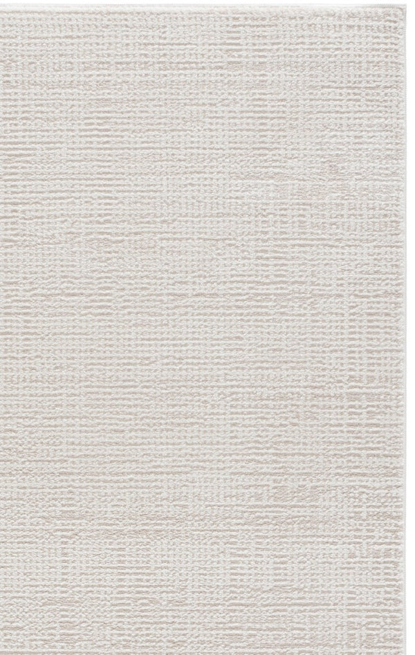 Safavieh Lunara Solid Ivory Hallway Runner Low Pile Polyester Jute Blend Turkey Woven Rug Off White 5'-3" x 7'-6" LUA336A-5