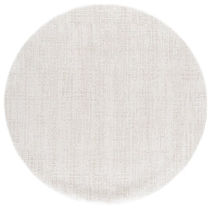 Safavieh Lunara Solid Ivory Hallway Runner Low Pile Polyester Jute Blend Turkey Woven Rug Off White 6'-7" x 6'-7" Round LUA336A-7R