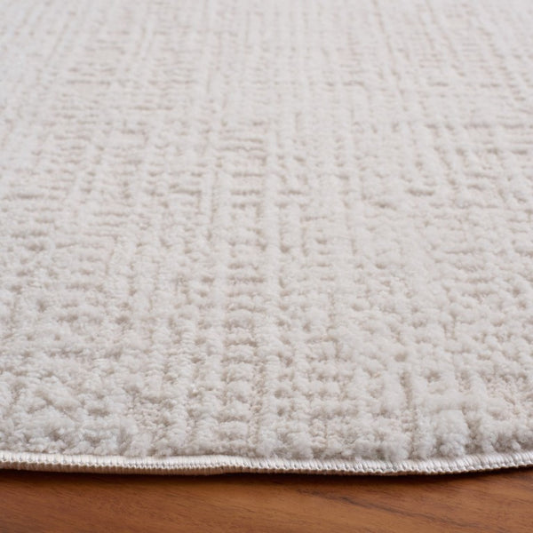 Safavieh Lunara Solid Ivory Hallway Runner Low Pile Polyester Jute Blend Turkey Woven Rug Off White 6'-7" x 6'-7" Round LUA336A-7R