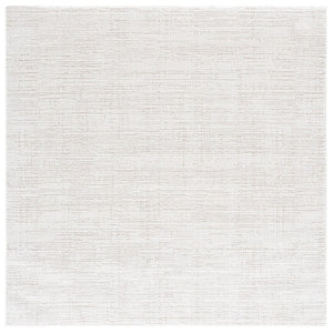 Safavieh Lunara Solid Ivory Hallway Runner Low Pile Polyester Jute Blend Turkey Woven Rug Off White 6'-7" x 6'-7" Square LUA336A-7SQ