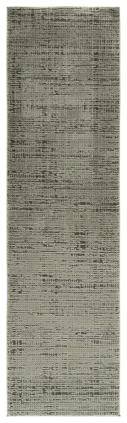 Safavieh Lunara Solid Ivory Hallway Runner Low Pile Polyester Jute Blend Turkey Woven Rug Green 2'-2" x 8'-0" LUA336Y-28