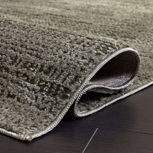 Safavieh Lunara Solid Ivory Hallway Runner Low Pile Polyester Jute Blend Turkey Woven Rug Green 5'-3" x 7'-6" LUA336Y-5