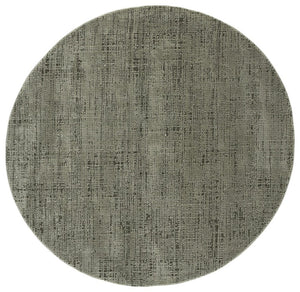 Safavieh Lunara Solid Ivory Hallway Runner Low Pile Polyester Jute Blend Turkey Woven Rug Green 6'-7" x 6'-7" Round LUA336Y-7R