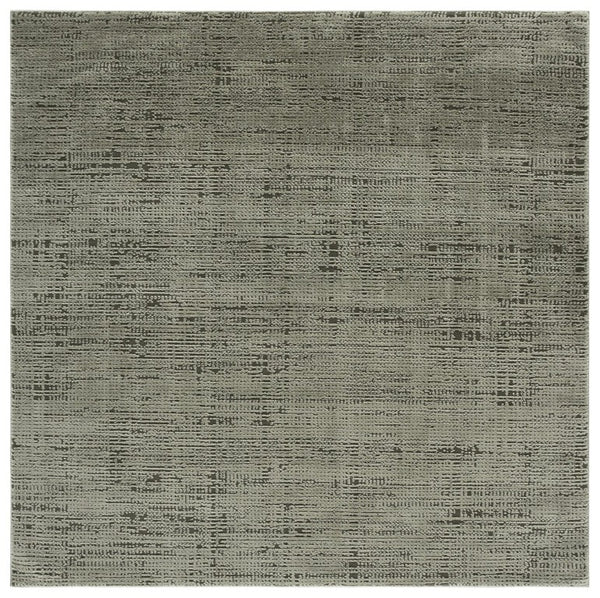 Safavieh Lunara Solid Ivory Hallway Runner Low Pile Polyester Jute Blend Turkey Woven Rug Green 6'-7" x 6'-7" Square LUA336Y-7SQ