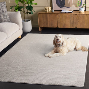 Safavieh Lunara Power Loomed Ivory Runner Rug Soft Polyester Blend for Hallways and Bedrooms 5'-3" x 7'-6" LUA338A-5