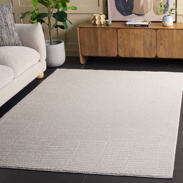 Safavieh Lunara Power Loomed Ivory Runner Rug Soft Polyester Blend for Hallways and Bedrooms 5'-3" x 7'-6" LUA338A-5