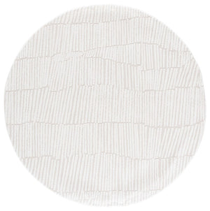 Safavieh Lunara Power Loomed Ivory Runner Rug Soft Polyester Blend for Hallways and Bedrooms 6'-7" x 6'-7" Round LUA338A-7R