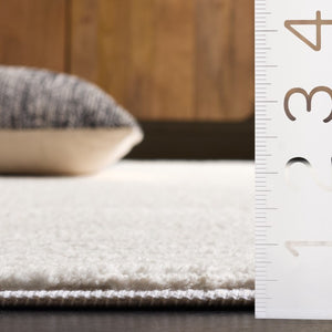 Safavieh Lunara Power Loomed Ivory Runner Rug Soft Polyester Blend for Hallways and Bedrooms 6'-7" x 6'-7" Square LUA338A-7SQ