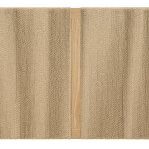 Lh Imports Lumina Queen Bed – Elegant Natural Paper Cord Headboard & Sturdy Solid Wood Legs For Timeless Style Brown Oak Wood Legs,100% Natural Paper Rope,Mdf Oak Veneer Lum001qs