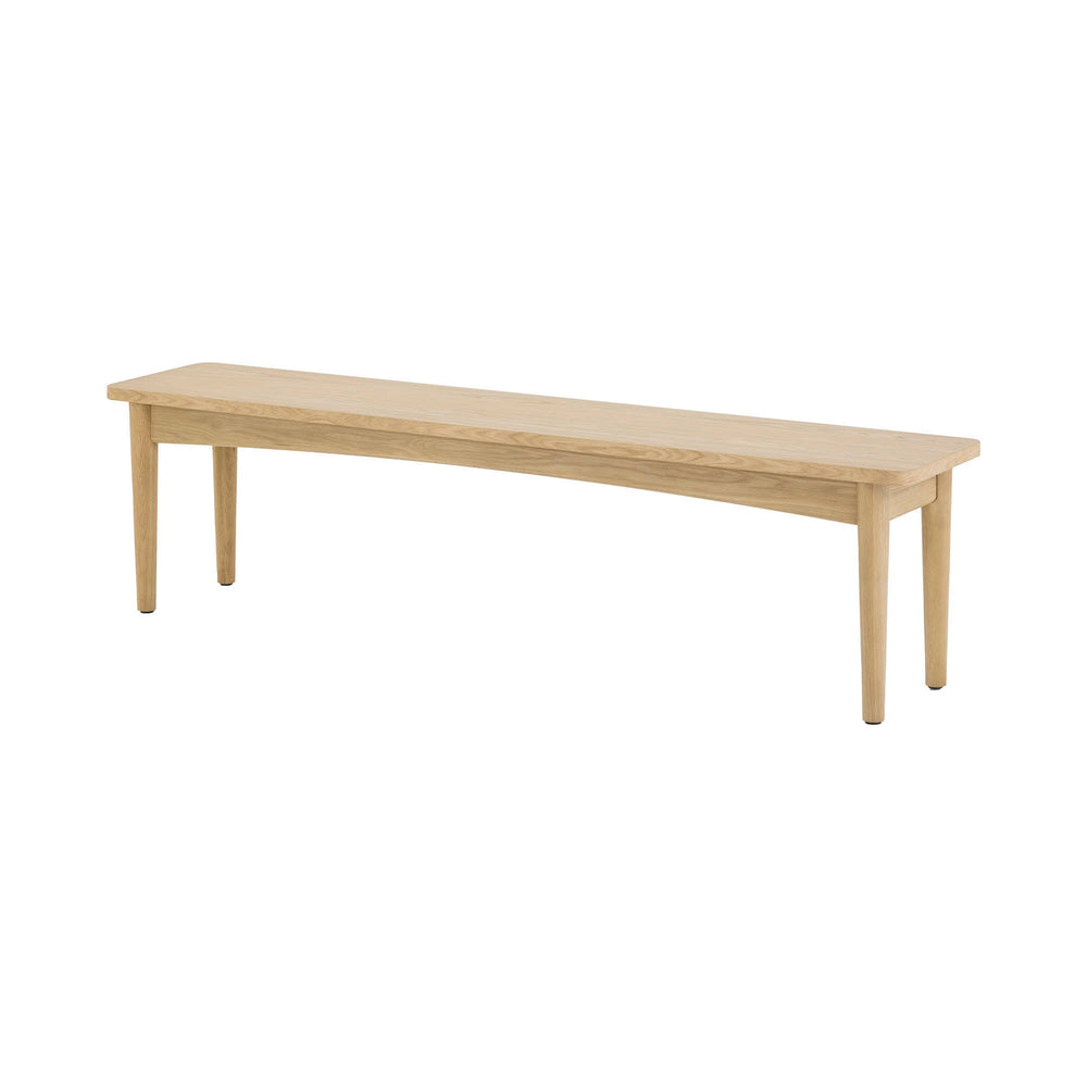 Lh Imports Lumina Bench - Versatile Solid Oak Wood Dining And Entryway Bench With Neutral Natural Finish Beige Solid Oak,Oak Veneer,Mdf Lum016