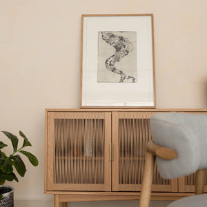 Lh Imports Lumina 4 Door Sideboard – Elegant Storage Solution With Soft-close Doors & Artisan Detailing Beige Solid Oak,100% Natural Paper Rope,Mdf Oak Veneer,Metal Handles Lum04b