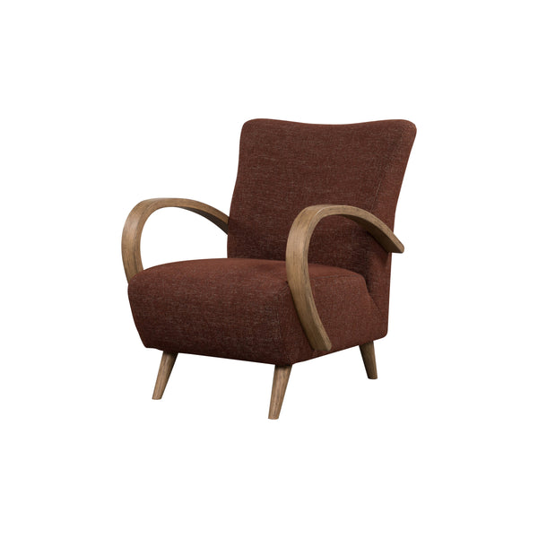 Lh Imports Louis Club Chair - Elegant Art Deco Design, Durable Polyester, Perfect For Stylish Home Décor Brown Polyester,Hr Foam,Dacron,Pine,Oak,Plywood,Poplar,Rubberwood,Timber Lus01-cho