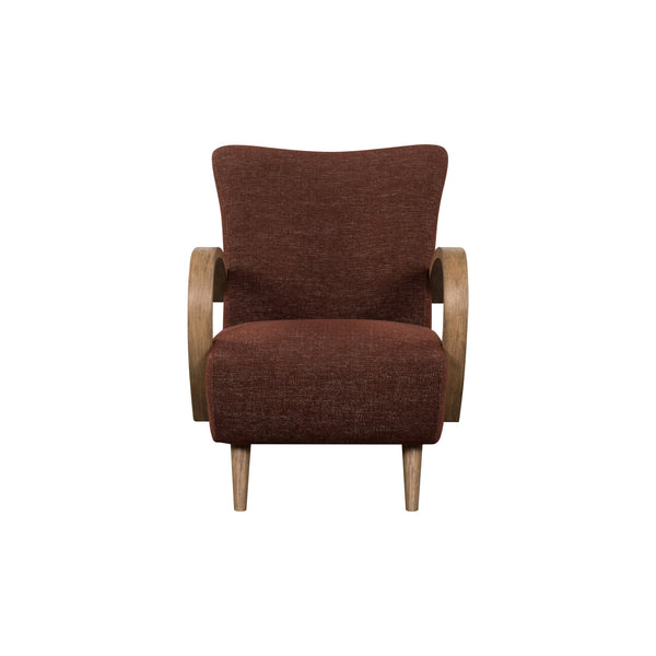 Lh Imports Louis Club Chair - Elegant Art Deco Design, Durable Polyester, Perfect For Stylish Home Décor Brown Polyester,Hr Foam,Dacron,Pine,Oak,Plywood,Poplar,Rubberwood,Timber Lus01-cho