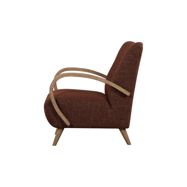 Lh Imports Louis Club Chair - Elegant Art Deco Design, Durable Polyester, Perfect For Stylish Home Décor Brown Polyester,Hr Foam,Dacron,Pine,Oak,Plywood,Poplar,Rubberwood,Timber Lus01-cho