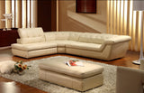 397 Italian Leather Sectional Beige Color