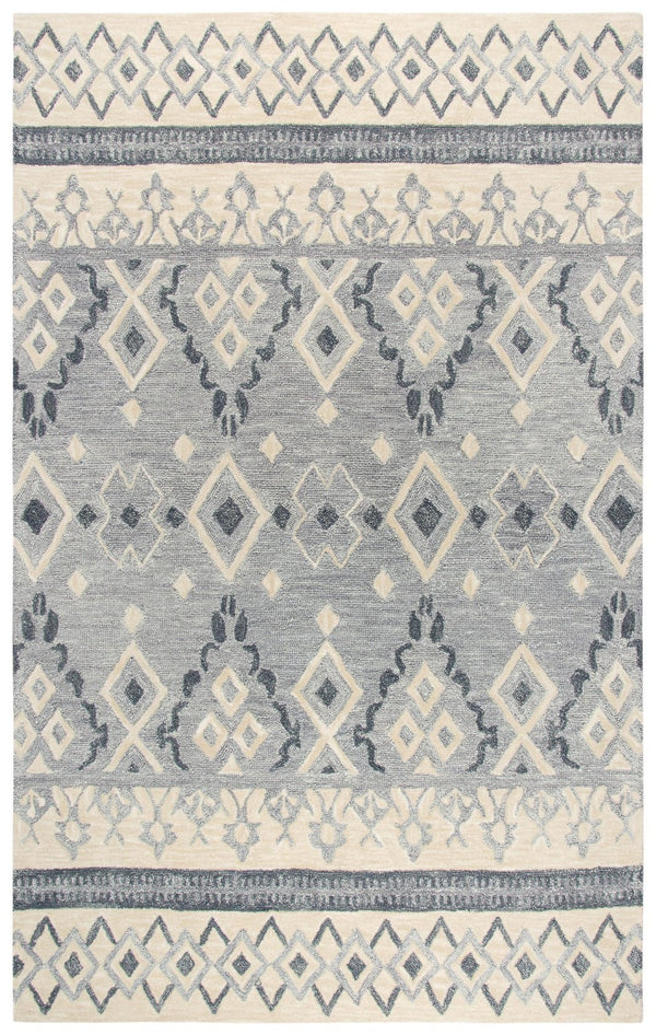 Alora Decor Lavine Hand-Tufted Beige Wool Rug With Tribal Diamond Texture — Durable, Soft, Stylish Focal Piece 8' x 10' LAVLV100755330810