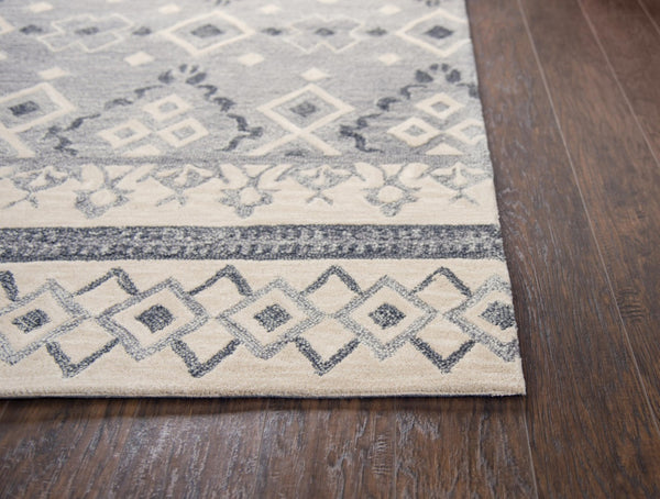 Alora Decor Lavine Hand-Tufted Beige Wool Rug With Tribal Diamond Texture — Durable, Soft, Stylish Focal Piece 8' x 10' LAVLV100755330810