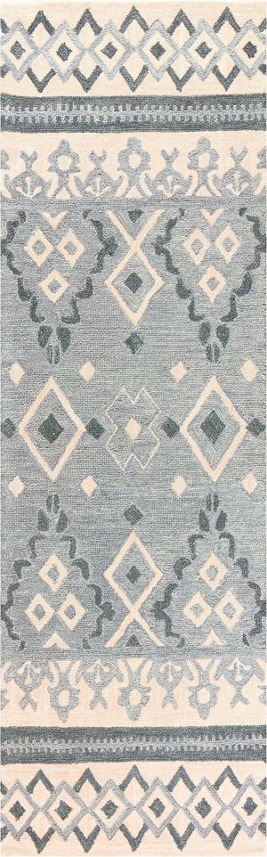 Alora Decor Lavine Hand-Tufted 100% Wool Runner—Beige Tribal Diamond Texture, Durable Soft Underfoot For Halls LAVLV100755332608