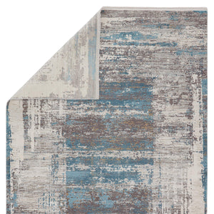 Jaipur Living Jaipur Living Rialto Abstract Viscose Acrylic Rug with Carved High-low Pile Texture Blue 8'X11' RUG149799