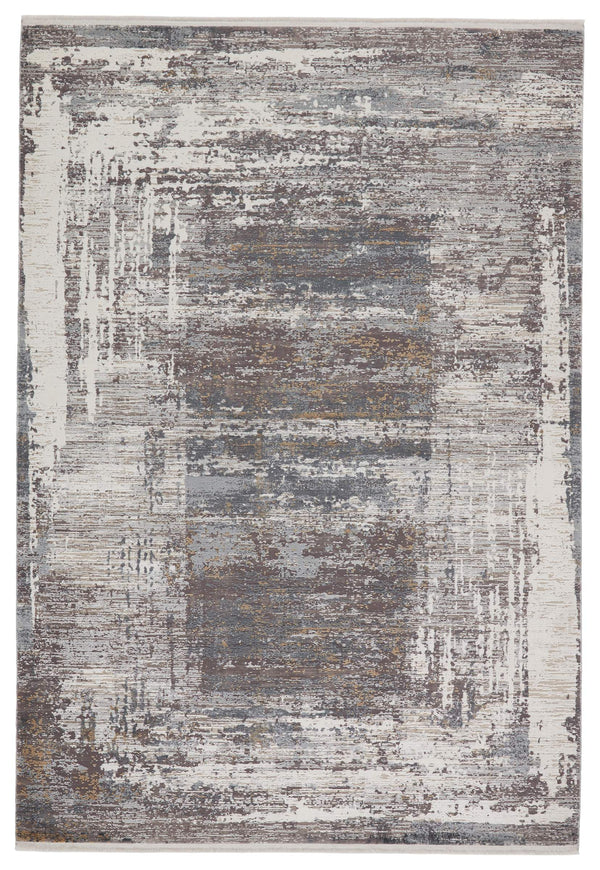 Jaipur Living Jaipur Living Rialto Abstract Viscose Acrylic Rug with Carved High-low Pile Texture Gray 5'X8' RUG149798