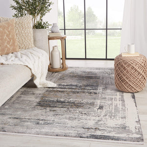 Jaipur Living Jaipur Living Rialto Abstract Viscose Acrylic Rug with Carved High-low Pile Texture Gray 5'X8' RUG149798