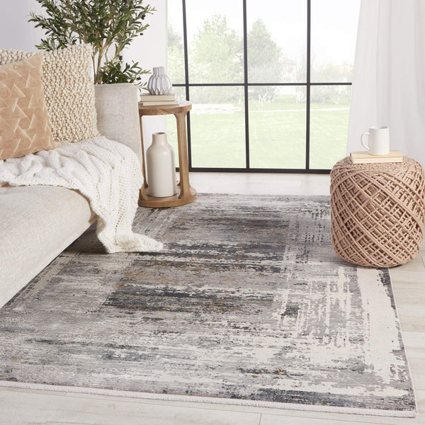 Jaipur Living Jaipur Living Rialto Abstract Viscose Acrylic Rug with Carved High-low Pile Texture Gray 5'X8' RUG149798