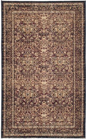 Safavieh Lavar 3' X 5' Area Rug In Elegant Red And Navy - Timeless Design, Soft Touch, Eco-friendly Quality Red ,Navy 59% Cotton 32% Jute 9% Polypropylene Lvk618d-3