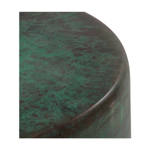 Moon Green Coffee Table - Rustic Stainless Steel Design with Unique Patina Finish for Modern Spaces