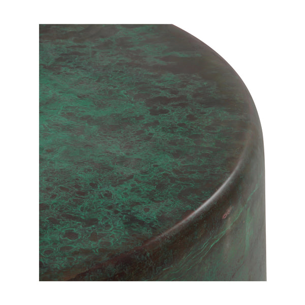 Moon Green Coffee Table - Rustic Stainless Steel Design with Unique Patina Finish for Modern Spaces