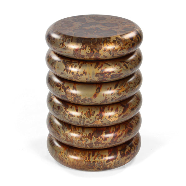 Union Home Hanson Side Table - Stylish Textured Accent For Living Room Or Cozy Nook, Versatile Home Decor Piece Reactive Finish Stainless Steel Lvr00825