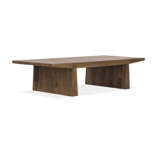 Union Home Keystone Reclaimed Wood Coffee Table - Rustic Elegance With Unique Dovetail Joints & Walnut Finish Weathered Brown  Reclaimed Wood Lvr00836