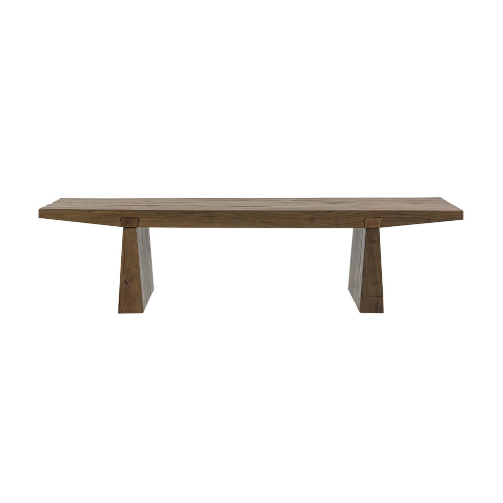 Union Home Keystone Reclaimed Wood Coffee Table - Rustic Elegance With Unique Dovetail Joints & Walnut Finish Weathered Brown  Reclaimed Wood Lvr00836